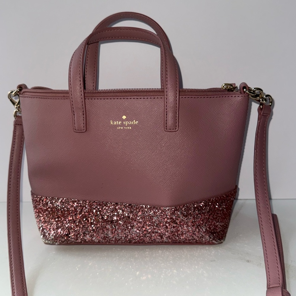 Kate Spade Pink Glitter Crossbody Satchel